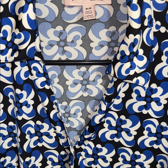 Philosophy Blue and Black Patterned Blouse - Picture 5 of 5